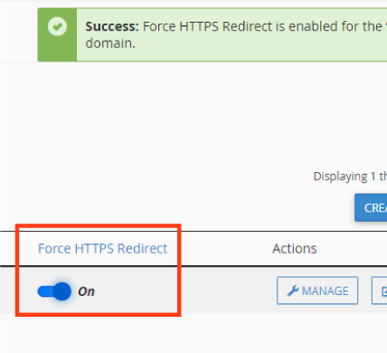 Force HTTPS Redirect